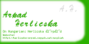 arpad herlicska business card